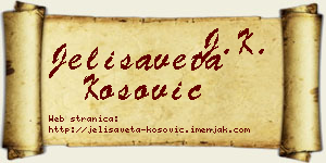 Jelisaveta Kosović vizit kartica